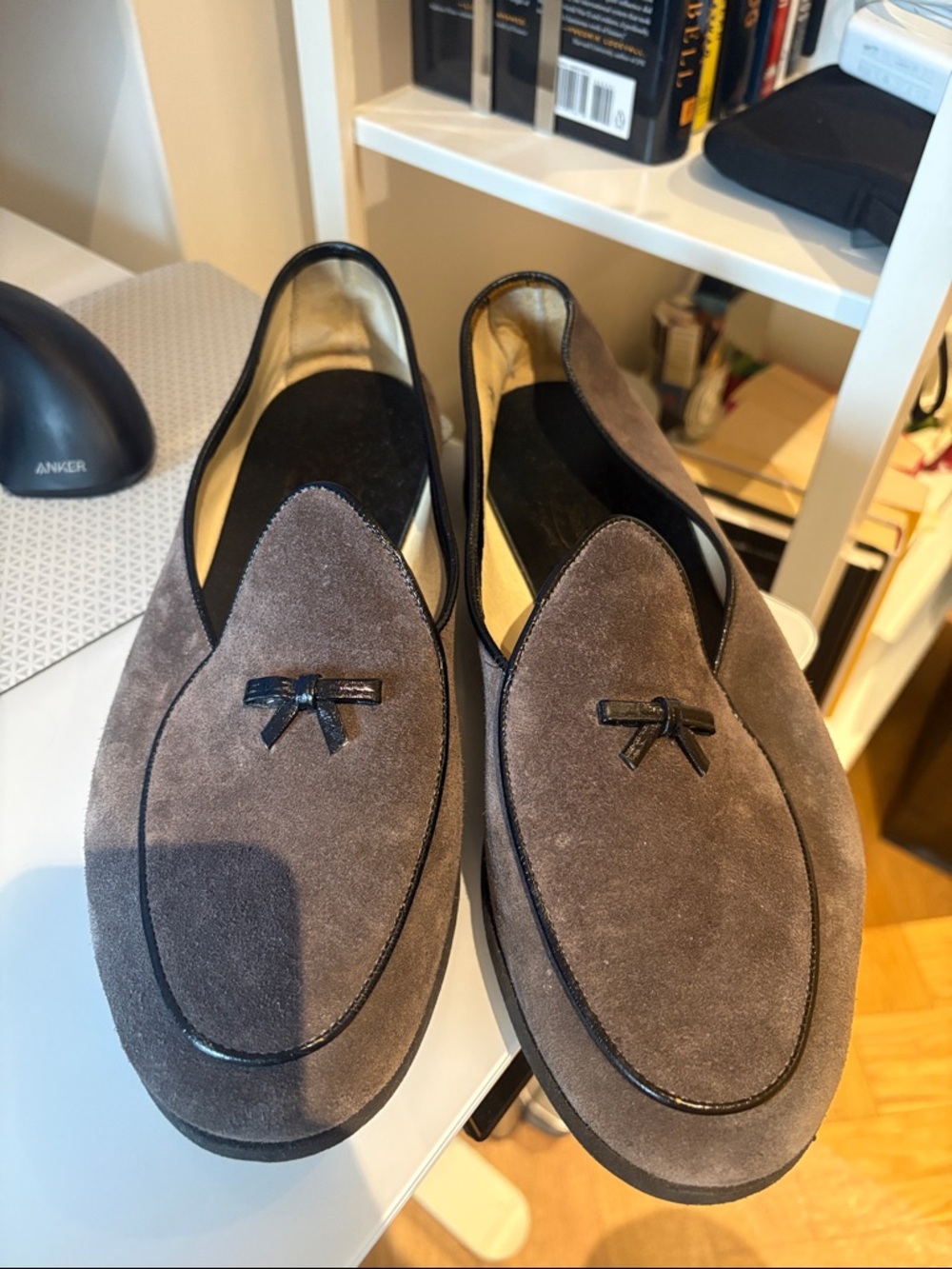 Belgian shoes traveler - grey suede